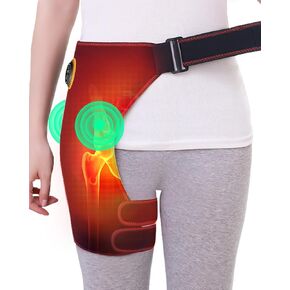 دعامة الورك المُسخنة، دعامة الورك الكهربائية المُسخنة عبر USB، مع 3 إعدادات للاهتزاز والحرارة للتدليك، دعامة الورك المُسخنة للنساء والرجال، دعامة الفخذ للفخذ وأوتار الركبة والمفاصل والتهاب المفاصل in Kuwait