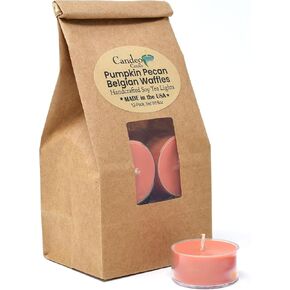 Pumpkin Caramel Cupcake - 12 Pack - Scented Tealight Candles - Soy Beeswax Blend - Handmade in The USA - Candeo Candle - Fall Scents