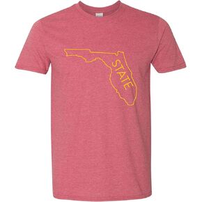 Florida State Outline Men's Super Soft Vintage T-Shirt