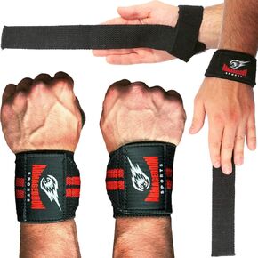 Premium Wrist Weightlifting Straps Pair + Wrist Wraps Pair + Carry Bag, Perfect Weight Lifting Bundle, Heavy Duty Made for Deadlifts, Gym, Powerlifting, Strong Grip Support - For Men and Women