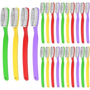 Hard & Firm Toothbrush Stiff Bristle Brush for Smokers Oral Care Teeth Whitening Cleaning for Adult Travel Pack of 24