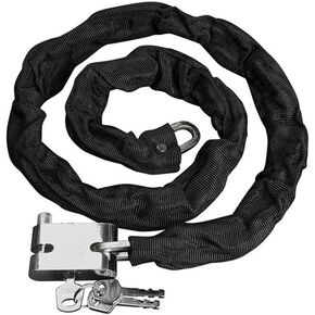 WANLIAN Heavy Duty Motorcycle Chain Lock, 4.3 FT, Black, Anti-Drill, Scratch-Resistant, Portable, Key Lock