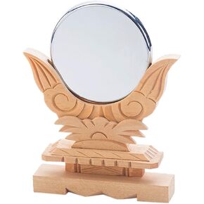 Kamidana no Sato Shinto Tool Shrine Mirror 2 Size 11.5 (Height) - 9 (Width) - 6φ (Mirror Part) cm