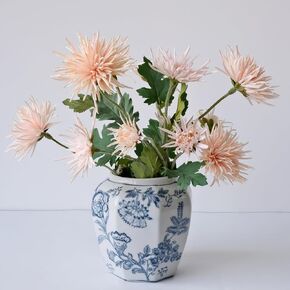 3 قطع زهور صناعية من زهور الأقحوان الأحمر اليوسفي بطول 68.58 سم للأمهات العنكبوتية من بوهو زهور حرير صناعية لعيد الحب والمنزل والمطبخ وديكور الزفاف وعيد الفصح وعيد الأم قطعة مركزية للطاولة in Kuwait