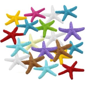 30 Pcs Resin Starfish Decor, Colorful Resin Starfish Mini Colorful Starfish Artificial Starfish Decoration for Wedding Party, Home and Crafts Project