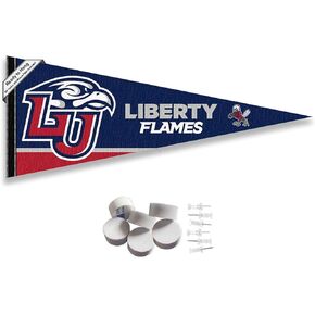 Liberty Flames Pennant Flag and Wall Tack Mount Pads