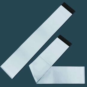 6x30 Inches Long Poly Mailers 100 Pack, Long Shipping Bags White Envelopes Packaging for Unique Narrow Items Mailing
