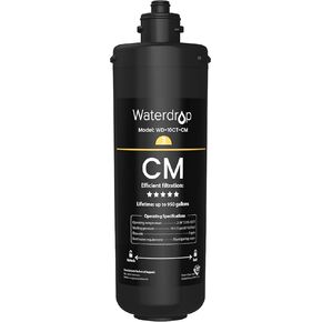 Waterdrop WD-10CM Under Sink Water Filter, Replacement TSB-CM 3-Stage Under Sink Water Filter System