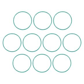 uxcell Fluorine Rubber O-Rings, 52mm OD 48.2mm ID 1.9mm Width FKM Seal Gasket for Machinery Plumbing, Green, Pack of 10