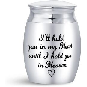 in Heaven in My Heart Mini Urn for Human Ashes Family Mom Dad Husband Family Sibling Cremation Urns for Ashes Small Memorial Keepsake Ashes Holder Forever in My Heart