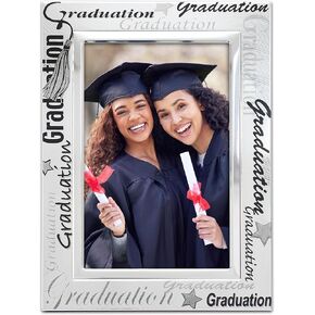 MIMOSA MOMENTS Metal Graduation Picture Frame with printed sentiment, 4x6