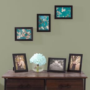 Set of 6 Picture Frames - 4x6 Photo Frame Set with Stand and Hooks for Gallery Wall or Family Portrait - Picture Wall Decor by Lavish Home (Black) in Saudi Arabia