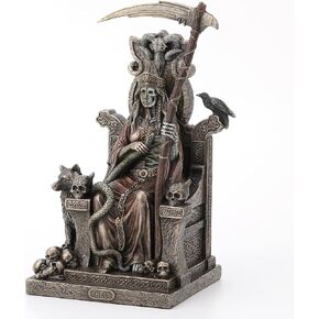 Veronese Design 9" Tall Hel The Norse Goddess of Helheim Cold Cast Resin Sculpture Antique Bronze Finish Statue Altar Decoration Mystic Gifts