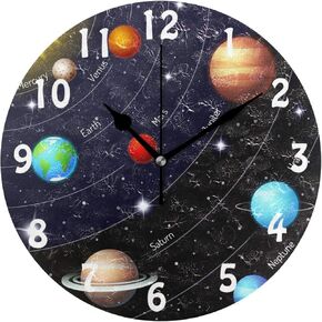 Wall Clock Van Gogh Starry Night, Silent Non Ticking Clock for Kitchen Living Room Bedroom Home Artwork Gift