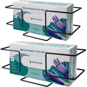 2 قطعة حامل صندوق القفازات - حامل القفازات المعدنية للتركيب على الحائط، حامل القفازات السوداء على الحائط حامل القفازات القابل للتصرف على الحائط موزع القفازات للمطبخ والمستشفى والمختبر in Kuwait