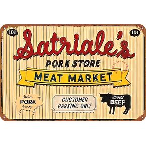 The Sopranos Poster - Sopranos - Satriales Poster Retro Metal Sign Vintage Tin Sign for Cafe Bar Home Wall Decor 12 X 8 inch in Kuwait