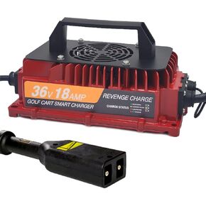 Revenge Golf Cart Parts & Accessories 18 AMP EZGO TXT Battery Charger for 36 Volt Golf Carts with Powerwise D-Style Plug