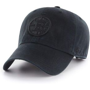 '47 Boston Bruins Men's Black on Black Clean Up Adjustable Hat - One Size