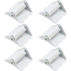 4PCS Self-Closing Door Hinges 2-3/4" Adjustable Self Closing Window Hinge White Screen Door Hinge, with Screws
