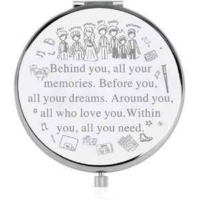FEELMEM Newsies Musical Inspired Gift Behind You All Your Memories Compact Makeup Mirror Newsies Musical Merchandise