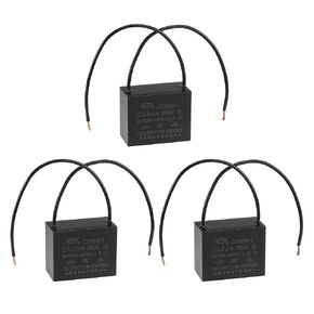 uxcell Ceiling Fan Capacitor CBB61 22uF 250V AC 2 Wires Metallized Polypropylene Film Capacitor 48x38x26mm for Electric Fan Pump Motor Generator 3Pcs