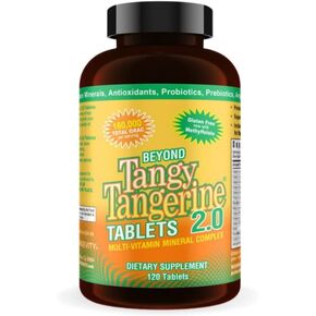 Youngevity Beyond Tangy Tangerine 2.0 Multi-Vitamin & Mineral Complex - Made with Natural & Whole Foods | 160,000 ORAC | 120 Tablets | 1 Bottle