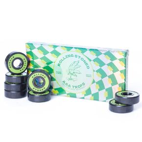 Skateboard Bearings Set, Precision Stainless Steel 8mm Bearings for Skateboards by Rolling Stoned Skateboard Co