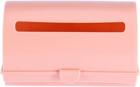 Trash Bag Storage Box, 3 Colors Back Adhesive Wall Mount Trash Garbage Plastic Bag Storage Box Organizer Rack for Home Kitchen Bathroom(Pink) in Saudi Arabia