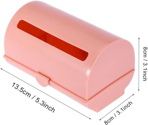 Trash Bag Storage Box, 3 Colors Back Adhesive Wall Mount Trash Garbage Plastic Bag Storage Box Organizer Rack for Home Kitchen Bathroom(Pink) in Saudi Arabia