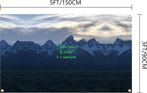 Generic 3x5 FT Kanyeye Rapper Music Tapestry For College Dorm Room Decor, Man Cave, Bedroom, Parties, Gifts (8) in Saudi Arabia