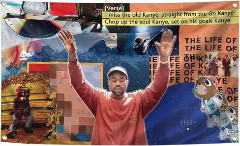 Generic 3x5 FT Kanyeye Rapper Music Tapestry For College Dorm Room Decor, Man Cave, Bedroom, Parties, Gifts (8) in Saudi Arabia