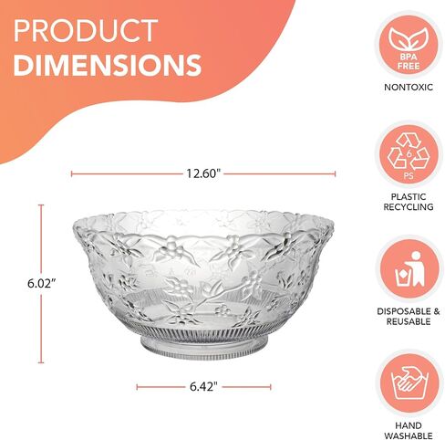 Party Essentials Hard Plastic 8 oz. Swirled Coffee/Tea/ Party Cups With Handle, Clear, 20 Count (N810-2) in Saudi Arabia