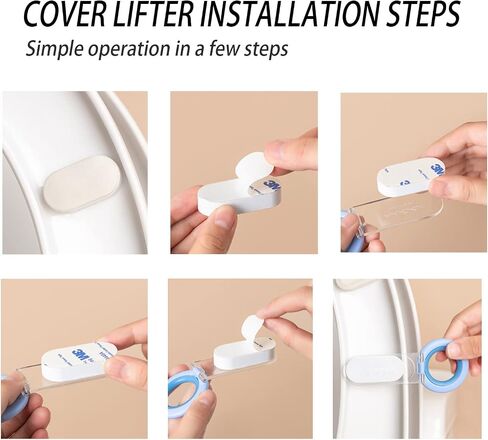 4PCS Toilet Seat Lifter Handle Multiple Colour Self-Adhesive Toilet Seat Cover Lifter in Saudi Arabia