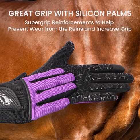 Horse Riding Gloves Equestrian Women Mesh Breathable Lightweight Color Pair, Ladys Comfortable Grip for Summer in Saudi Arabia