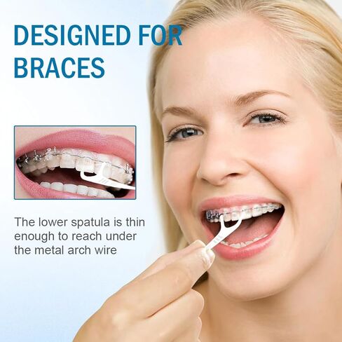 300 قطعة من خيط تنظيف الأسنان لتقويم الأسنان مع موزع خيط تنظيف الأسنان، خيط تقويم الأسنان لأسنان الأطفال والكبار، خيط تنظيف الأسنان، خيط تنظيف الأسنان الفائق، 50 كيسًا (عبوة من 6 قطع) in Kuwait