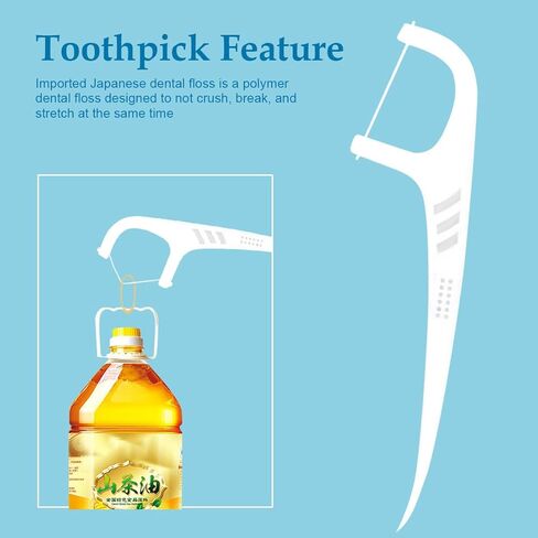 300 قطعة من خيط تنظيف الأسنان لتقويم الأسنان مع موزع خيط تنظيف الأسنان، خيط تقويم الأسنان لأسنان الأطفال والكبار، خيط تنظيف الأسنان، خيط تنظيف الأسنان الفائق، 50 كيسًا (عبوة من 6 قطع) in Kuwait