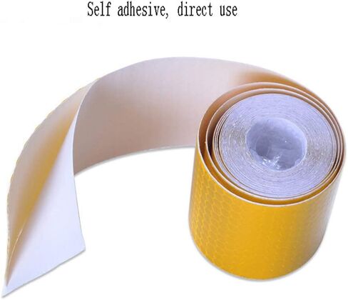 Reflective Tape 3 Rolls Safety Warning Tapes Red/White/Yellow/Reflector Conspicuity Caution Warning Sticker High Intensity Durable Waterproof Sticky Enough（ 2 inch × 3.28 Yard） in Saudi Arabia