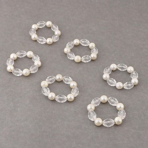 Napkin Ring Holders, Napkin Rings, Napkin Rings Set of 12, Napkin Ring Holders for Cloth Napkins, Round Serviette Rings, Napkin Ring Set, Napkin Ring Bulk - Crystal in Saudi Arabia