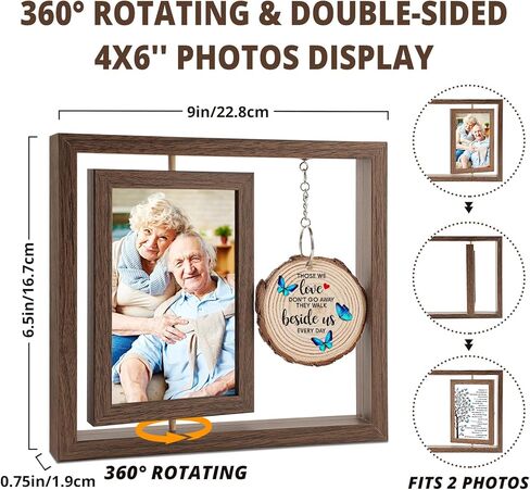 Memorial Gifts for Loss of Mom Picture Frame- Sympathy Gifts for Loss of Mother/Dad Fits 4x6 Photo, in Memory of Loved One Gifts, Bereavement Condolences Remembrance Grief Funeral Butterfly in Saudi Arabia