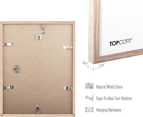 8x10 Oak Wood Picture Frame，Thin Border 8x10 Natural Solid Wood Photo Frame，Poster Frame Wall and Tabletop Photo Frame in Saudi Arabia