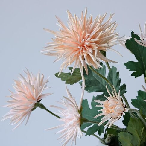 3 قطع زهور صناعية من زهور الأقحوان الأحمر اليوسفي بطول 68.58 سم للأمهات العنكبوتية من بوهو زهور حرير صناعية لعيد الحب والمنزل والمطبخ وديكور الزفاف وعيد الفصح وعيد الأم قطعة مركزية للطاولة in Kuwait