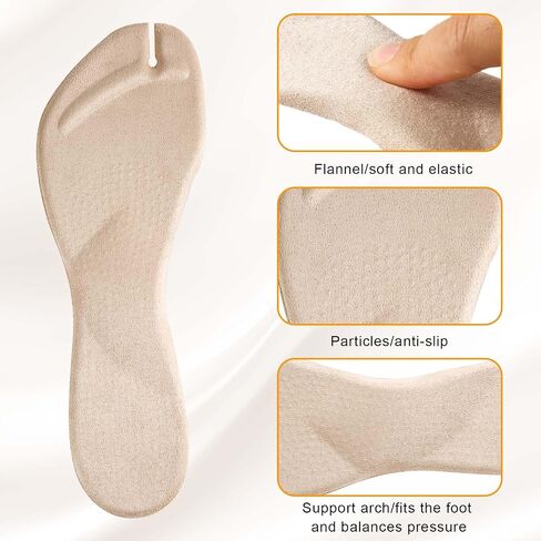 4pcs Flip Flop Shoe Inserts, Adhesives Flannel Thong Sandal Insoles Anti-Slip Shock Absorption Invisible Slim Pads Sandal Strap Cushions Reliable Toe Protectors in Saudi Arabia