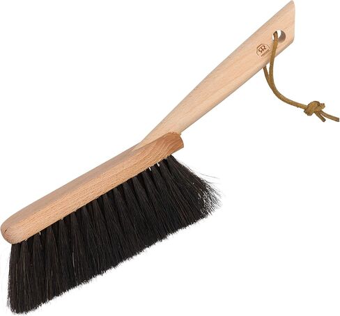 REDECKER Arenga Fiber Hand Brush and Dust Pan Set, Heavy Duty Broom and Dustpan Combo for Home and Outdoor, Oiled Beechwood Handles, Stainless Steel Dust Pan, Made in Germany, 14-1/8-Inches in Saudi Arabia