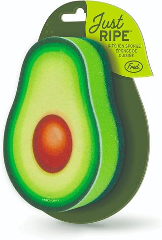 Genuine Fred JUST RIPE-Avocado Sponge, Measures 2.7" by 4.3", Green in Saudi Arabia