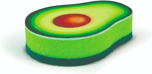 Genuine Fred JUST RIPE-Avocado Sponge, Measures 2.7" by 4.3", Green in Saudi Arabia