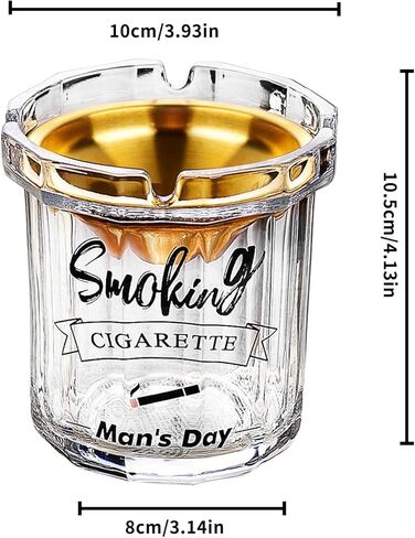 منفضة سجائر مع غطاء للسجائر، منافض سجائر زجاجية إبداعية عديمة الدخان والرائحة ومضادة للرياح للمنزل والمكتب والمكتب الخارجي والشرفة الخارجية in Kuwait