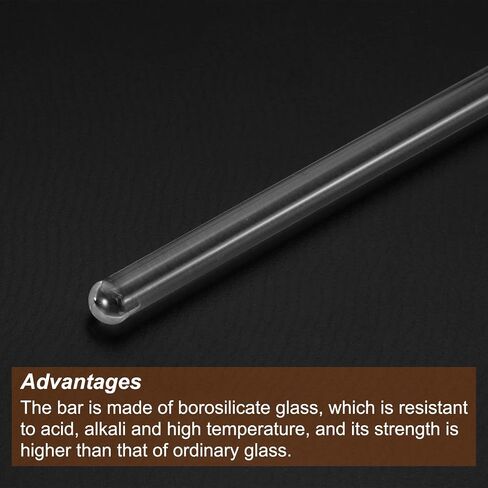 MECCANIXITY 3.3 Borosilicate Glass Stick 11.81" Length 7mm Dia Stir Rod Mixing Tools with Both Ends Round for Lab Kitchen Science 6Pcs in Saudi Arabia