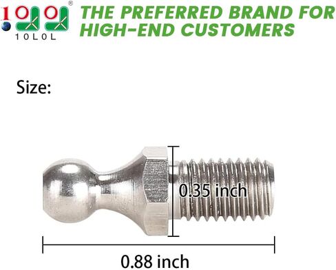 10L0L Golf Cart Ball Stud for Club Car DS G&E 1992 UP, Precedent 2004-2008 1st Generation, Replace OEM 1010954 in Saudi Arabia