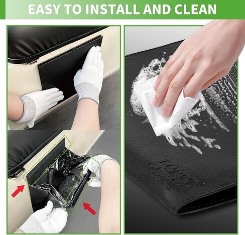 10L0L Golf Cart Trash Bag,Waterproof PU Leather Garbage Can,Magnetic Car Trash Can for Yamaha/Club/Car/EZGO in Saudi Arabia