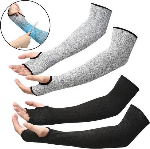 Geyoga Arm Protection Sleeves Level 5 Cut 2 Pairs Heat Resistant Sleeves Protectors for Thin Skin Bruising Men Women in Saudi Arabia